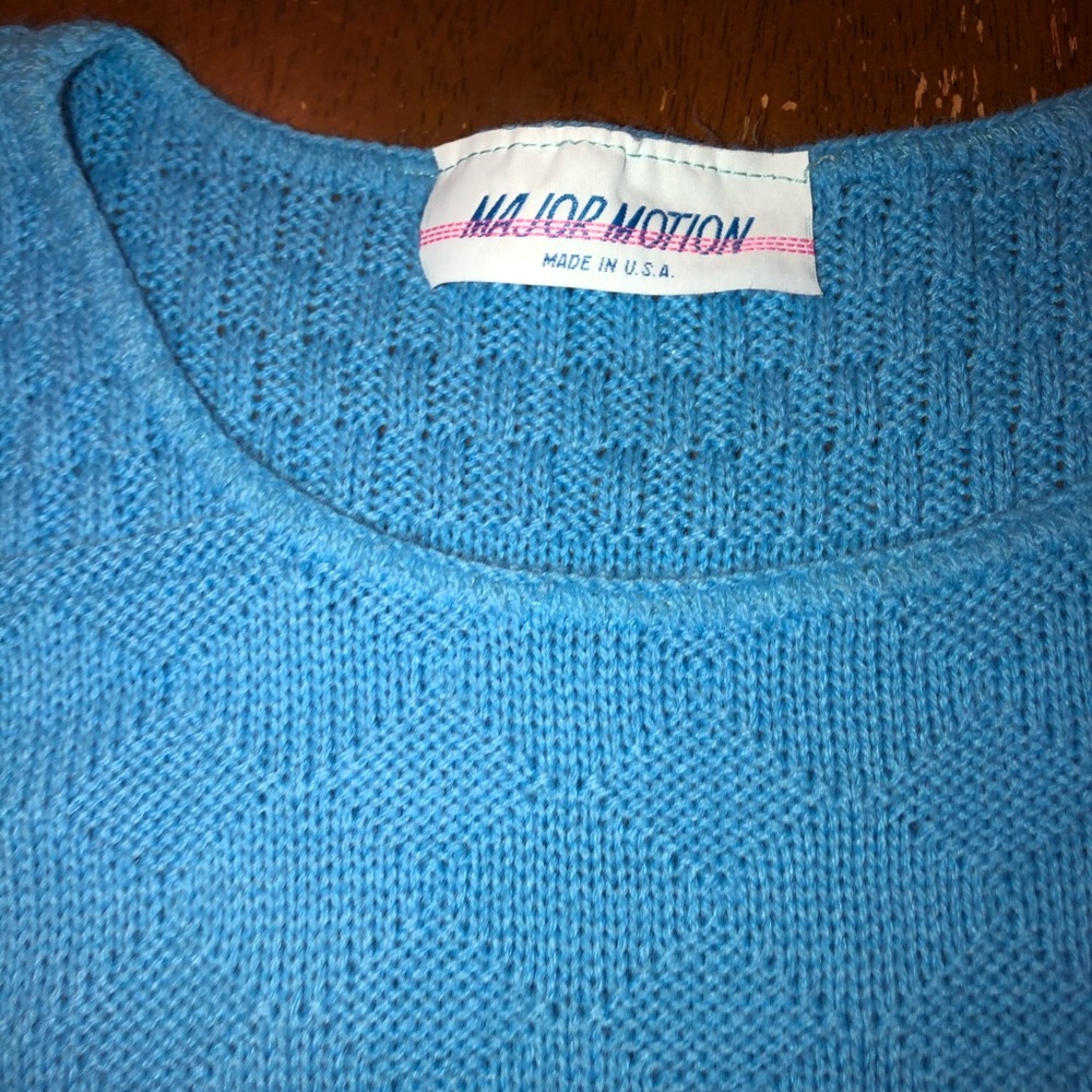 Ladies Blue Major Motion Sleeveless Sweater
